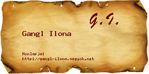 Gangl Ilona névjegykártya